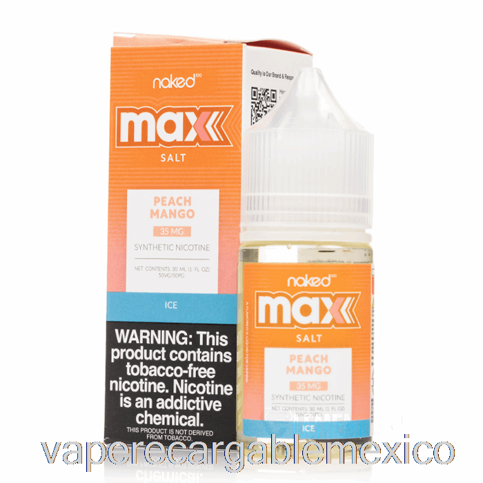 Vape Recargable Ice Melocotón Mango - Nude Max Salt - 30ml 35mg